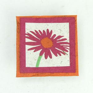 Flower Garden - Greeting Card - Single Pink Flower -  (Set of 5)