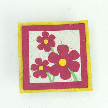 eco-friendly greeting card with 3 red flowers