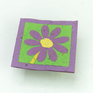 Flower Garden - Greeting Card - Single Purple Flower -  (Set of 5)