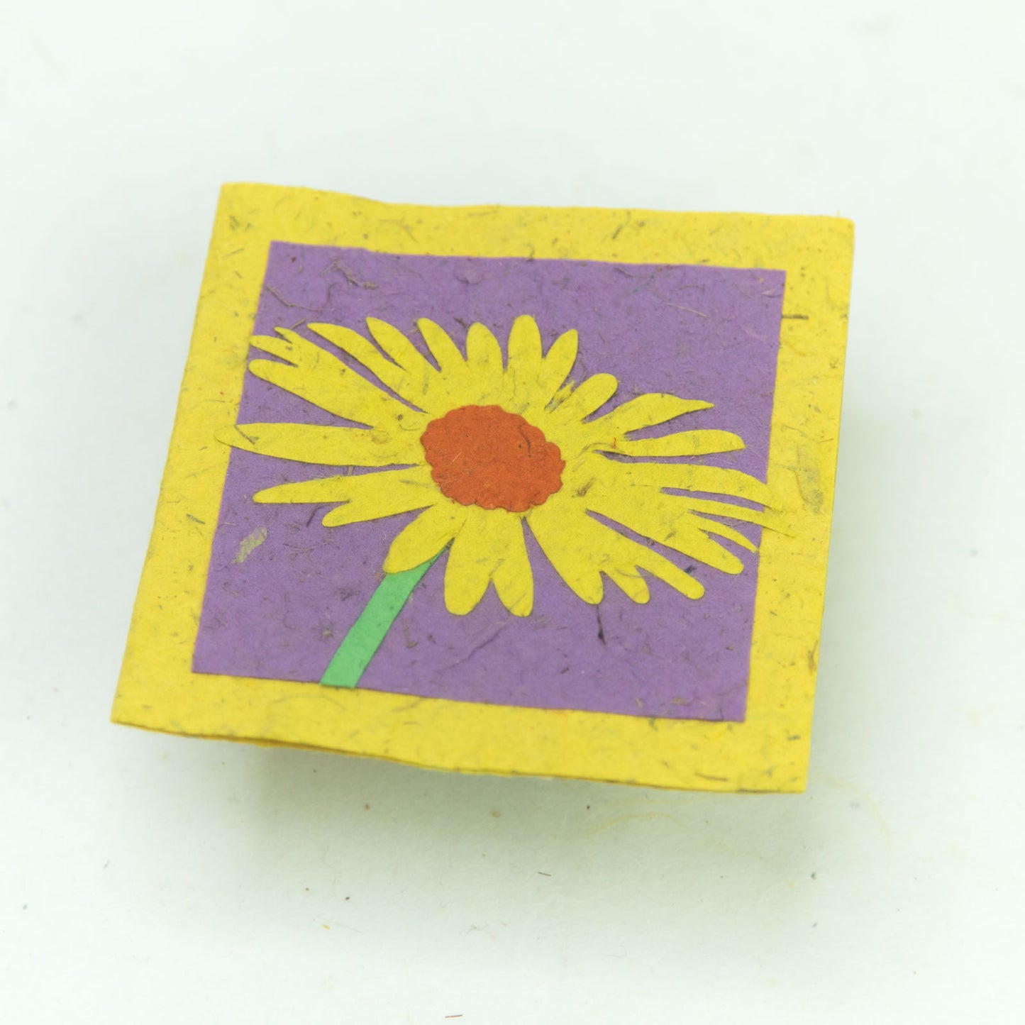 Flower Garden - eco-friendly Greeting Card - Single yellow Flower  only