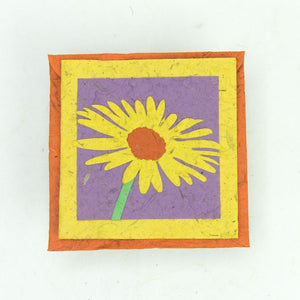 Flower Garden - Greeting Card - Single Yellow Flower -  (Set of 5)