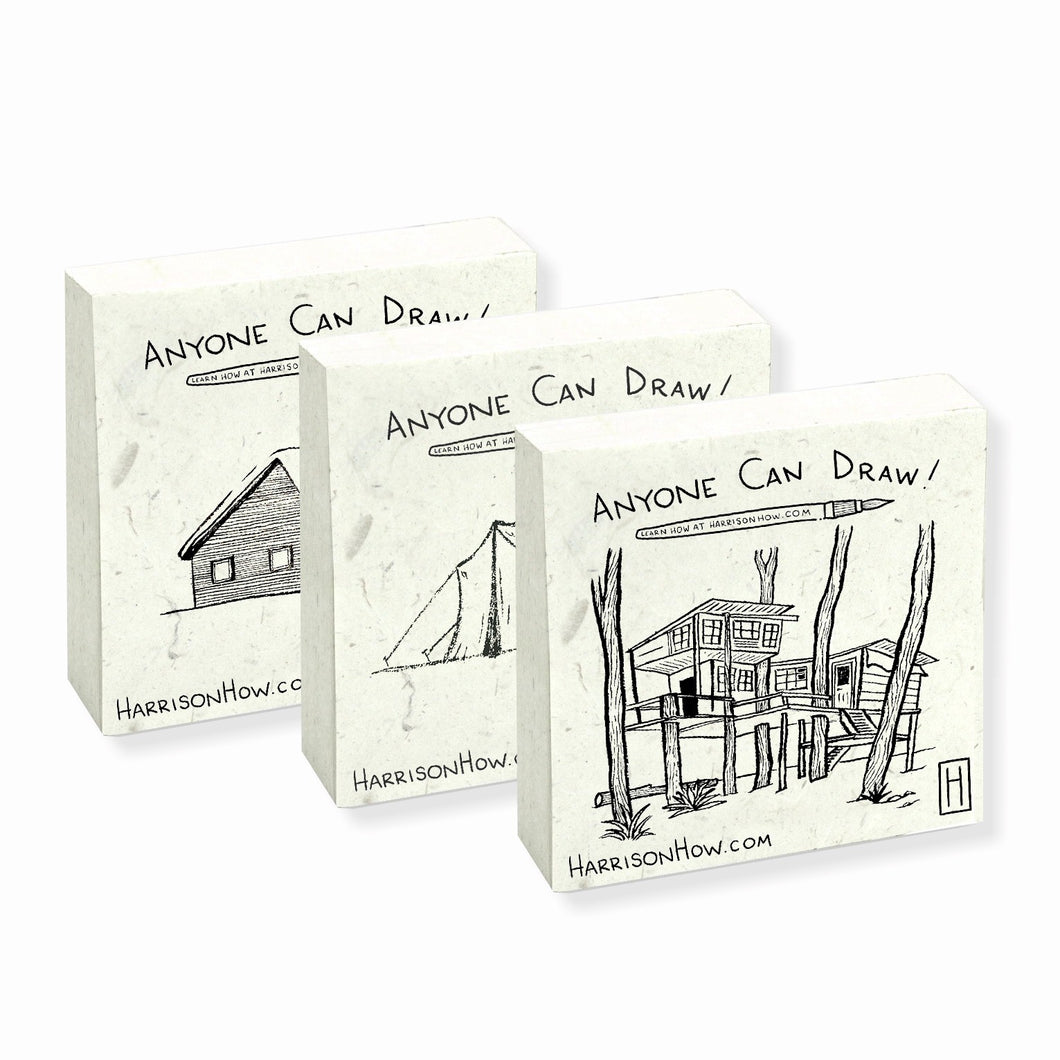 Harrison How - Anyone Can Draw! Scratch Pad Set on Elephant POOPOOPAPER - 