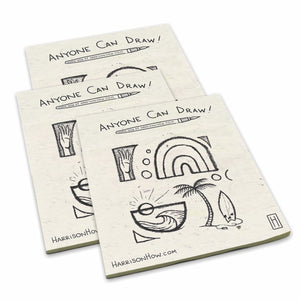 Harrison How - Anyone Can Draw! Artist's Large Drawing Pads (Set of 3) on Elephant POOPOOPAPER - "Harrison How Favorite Things"
