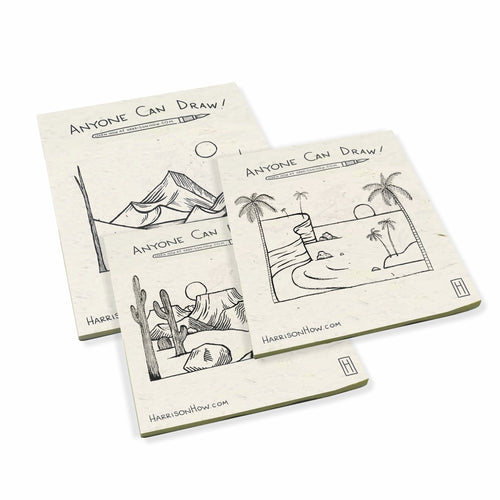 Harrison How - Anyone Can Draw! Artist's Large Drawing Pads Set on Elephant POOPOOPAPER - 