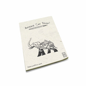 Harrison How - Anyone Can Draw! Artist's Small Drawing Pads Set on Elephant POOPOOPAPER - "WILDLIFE" (Set of 3)