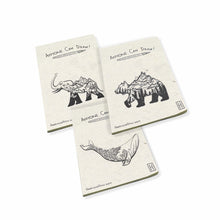 Load image into Gallery viewer, Harrison How - Anyone Can Draw! Artist&#39;s Small Drawing Pads Set on Elephant POOPOOPAPER - &quot;WILDLIFE&quot; (Set of 3)