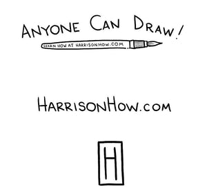 Harrison How - Anyone Can Draw! Artist's Large Drawing Pads (Set of 3) on Elephant POOPOOPAPER - "Harrison How Favorite Things"