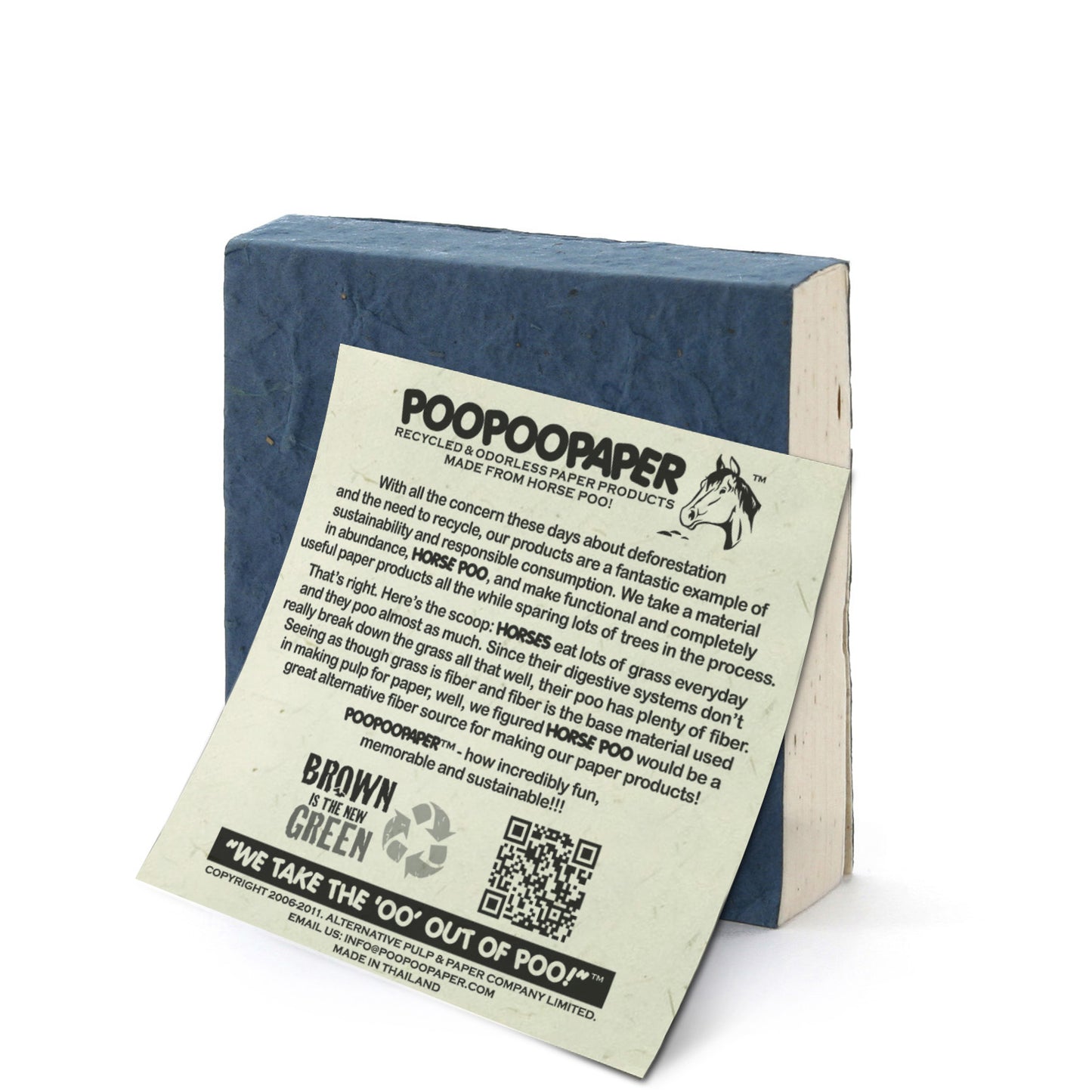 Sustainable, Tree-Free Horse POOPOOPAPER Eco-Friendly Scratch Pads - with horse POOPOOPAPER story