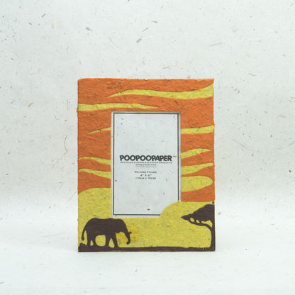 Savannah Sunset - Picture Frame - Elephant