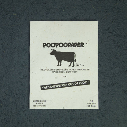 Eco-Friendly, Tree-Free, Letter Size Cow POOPOOPAPER - A4 handmade paper