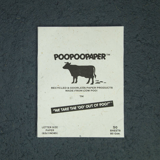 Eco-Friendly, Tree-Free, Letter Size Cow POOPOOPAPER - A4 handmade paper