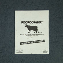 Load image into Gallery viewer, Eco-Friendly, Tree-Free, Letter Size Cow POOPOOPAPER - A4