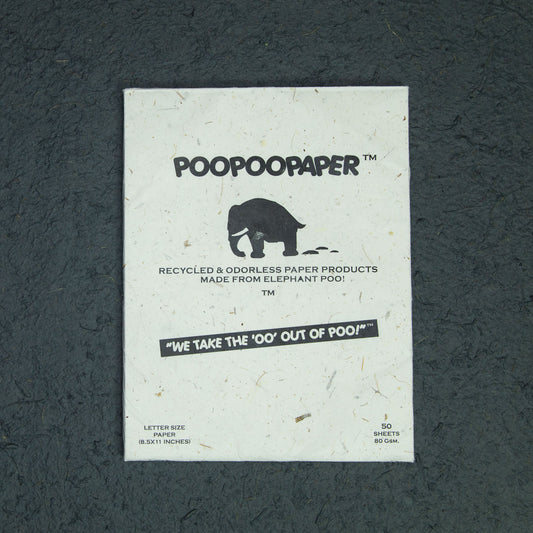 Eco-Friendly, Sustainable, Tree-Free, Letter Size handmade Paper - A4  - Elephant POOPOOPAPER