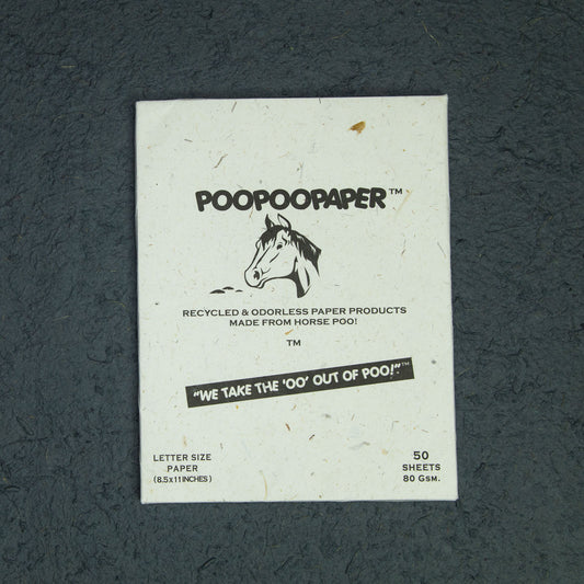 Eco-Friendly, Sustainable, Tree-Free, Letter Size handmade Paper - Horse POOPOOPAPER - A4