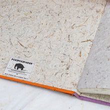 Load image into Gallery viewer, Inside Cover of POOPOOPAPER Handmade Elephant PaperJournal