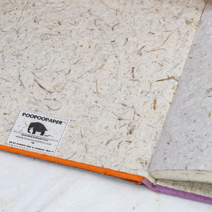 Inside Cover of POOPOOPAPER Handmade Elephant PaperJournal