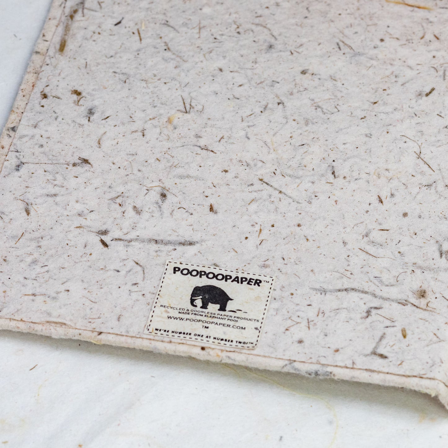 Eco-Friendly, Tree-Free, Classic Elephant POOPOOPAPER - Mom & Baby Journal - Bark - Detail Logo