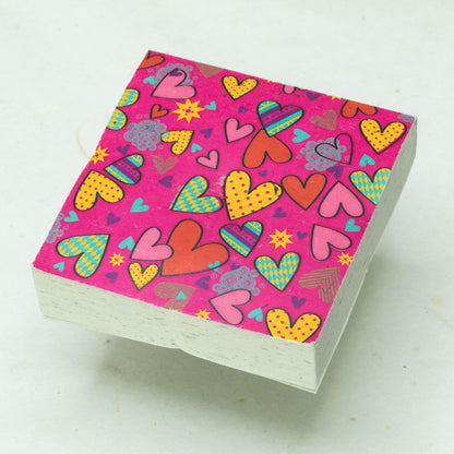 sustainable products - heart eco-friendly scratch pads design 5 - front (solo)