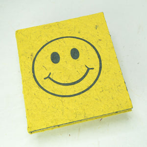 Eco-Friendly, Tree-Free POOPOOPAPER - Pile of Smile - Happy Face -  Yellow Journal - Front