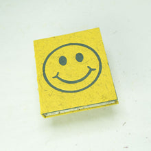 Load image into Gallery viewer, Eco-Friendly, Tree-Free POOPOOPAPER - Pile of Smile - Happy Face -  Yellow Mini-Journal - Front