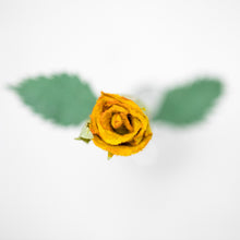 Load image into Gallery viewer, Single Yellow, Eco-Friendly, Sustainable POOPOOPAPER Rose - Close Up Top