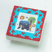 Load image into Gallery viewer, Artist Reproductions  - Thailand Themed - Elephant Sunrise Batik Scratch Pad - Red (Set of 3)