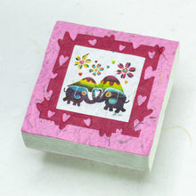 Load image into Gallery viewer, Artist Reproductions  - Thailand Themed - Elephant Sunrise Batik Scratch Pad - Pink (Set of 3)