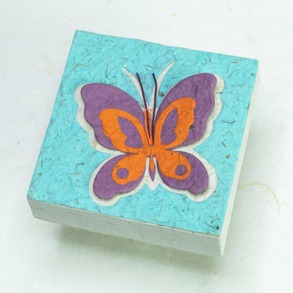 Butterfly Scratch Pad - Purple/ Orange on Turquoise (Set of 3)