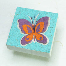 Load image into Gallery viewer, Butterfly Scratch Pad - Purple/ Orange on Turquoise (Set of 3)