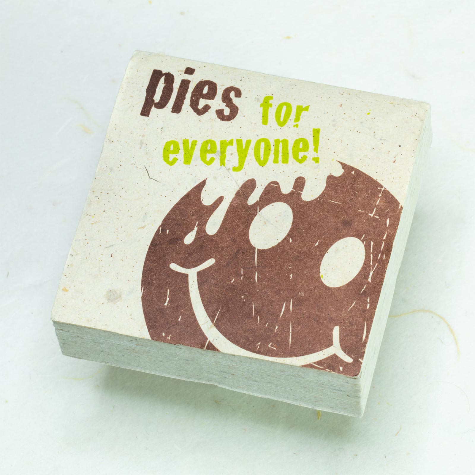 Eco-friendly Scratch Pad Elephant - "PIES FOR EVERYONE" (Set of 3) - Front