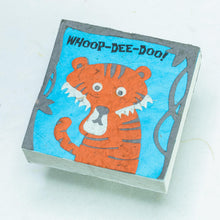 Load image into Gallery viewer, POOPOOPAPER - Tiger &quot;Whoop-Dee-DOO!&quot; Scratch Pad (Set of 3)