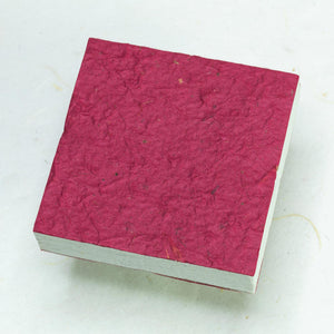 Eco-Friendly, Sustainable, Tree-Free Horse POOPOOPAPER Scratch Pads - Burgundy - Back