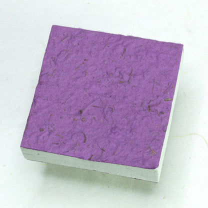 Eco-Friendly, Sustainable, Tree-Free Horse POOPOOPAPER Scratch Pads - Purple - Back