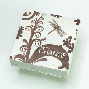 Eco-Friendly, Tree-Free - Set of 3 Scratch Pads -  Inspirational POOPOOPAPER - Change  - 