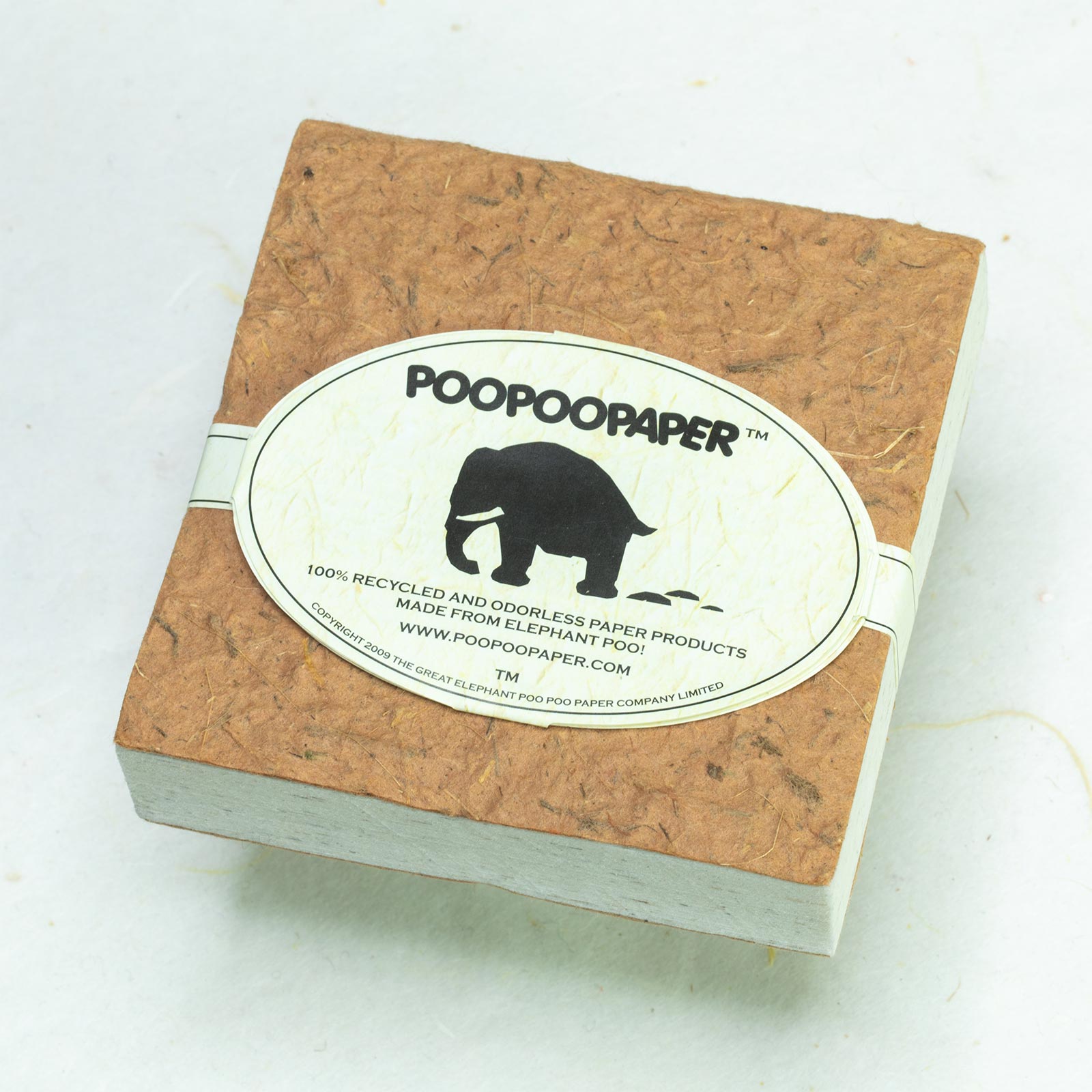 Classic Elephant POOPOOPAPER - Eco-friendly Scratch Pads - Bark - (Set of 3) - front