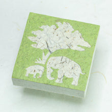 Load image into Gallery viewer, Eco-Friendly, Tree-Free Elephant Poo Scratch Pad -  Elephant Mom &amp; Baby Grass - Set of 3 - Front