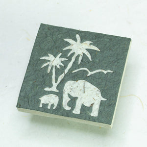 Assorted Gift-Pack of 25 Mini-Scratch Pads Elephant Mom & Baby with Palm Tree