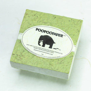 Classic Elephant POOPOOPAPER - Scratch Pad - Grass - (Set of 3