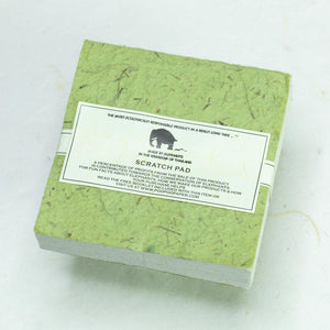 Classic Elephant POOPOOPAPER - Scratch Pad - Grass - (Set of 3) - Eco-friendly & Tree Free - Back