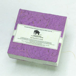 Classic Elephant POOPOOPAPER - Scratch Pad - Purple - (Set of 3) - Eco-Friendly & Tree-Free!! - Back