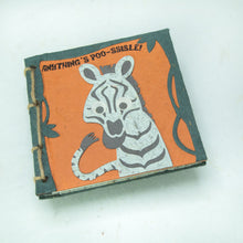 Load image into Gallery viewer, Twine Journal - ZEBRA  - &quot;Anything&#39;s POO-ssible!&quot;