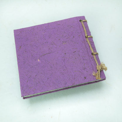 Twine Eco-Friendly Journal POOPOOPAPER - Artist Reproductions - Thailand Themed Batik  - Purple - Back