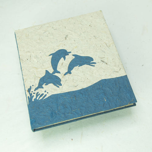 Sea-Life themed Dolphin Journal - Eco-Friendly, Tree-Free - POOPOOPAPER - Front