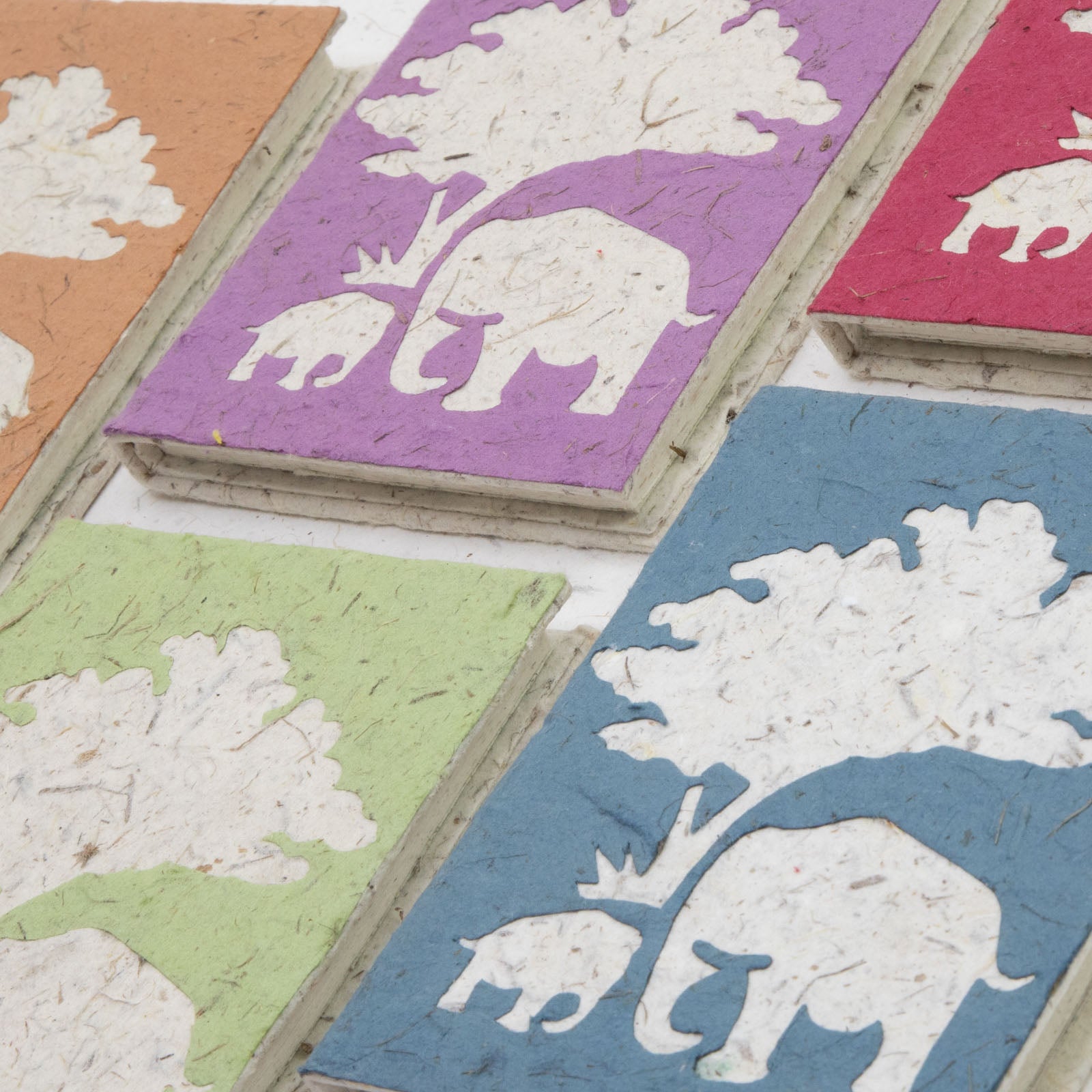 assorted eco-friendly journal Mom-Baby-Elephant-journal-set front