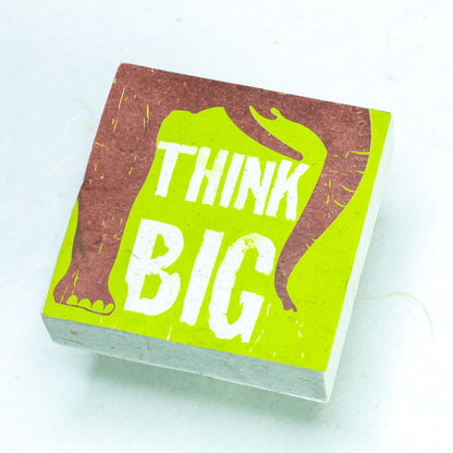 Eco-friendly Scratch Pad Elephant - "THINK BIG" (Set of 3) - front