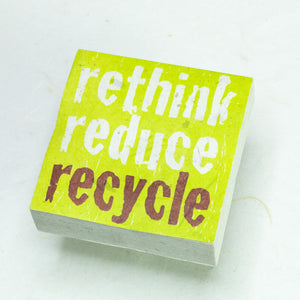 Eco-Scratch Pad Elephant - "RETHINK REDUCE RECYCLE" (Set of 3)