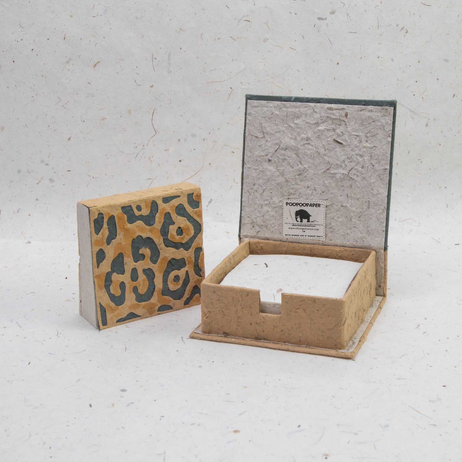 Jungle Safari Jaguar - Eco-Friendly, Tree-Free Note Box and Scratch Pad Refill Set by POOPOOPAPER 