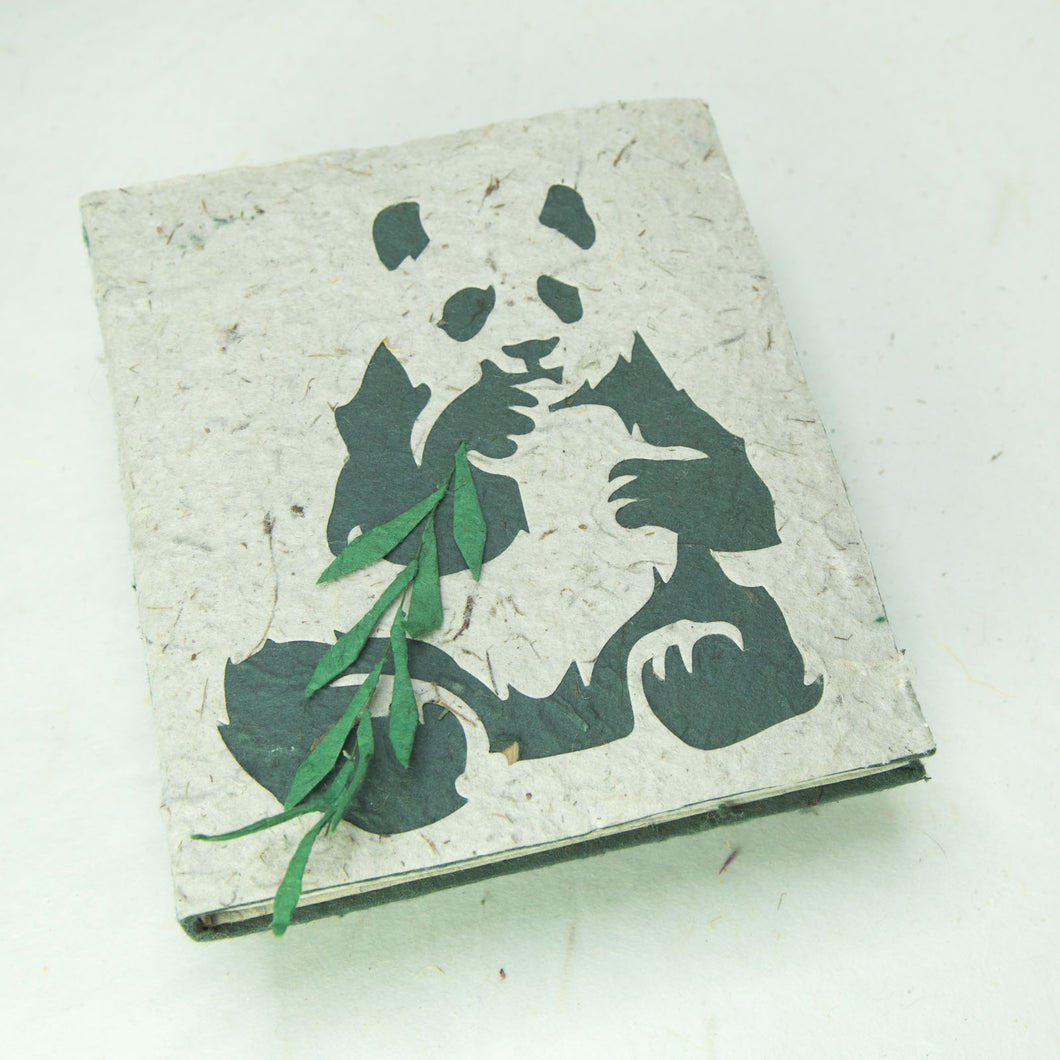 Eco-Friendly, Tree-Free POOPOOPAPER - Journal Panda Sitting - Front