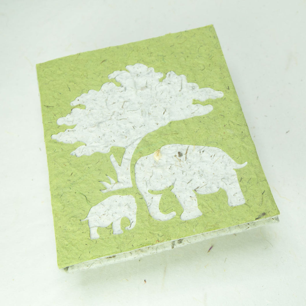 Eco-Friendly, Tree-Free, Classic Elephant POOPOOPAPER - Mom & Baby Journal - Grass - Front