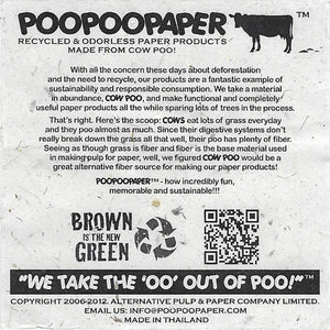 Eco-Friendly, Tree-Free, Sustainable Paper made from Cow Poo
